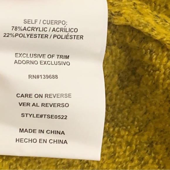 Altard State Sweater VNeck Cut Out Long Sleeve Yellow Knit Womens Sz Small - Picture 9 of 11